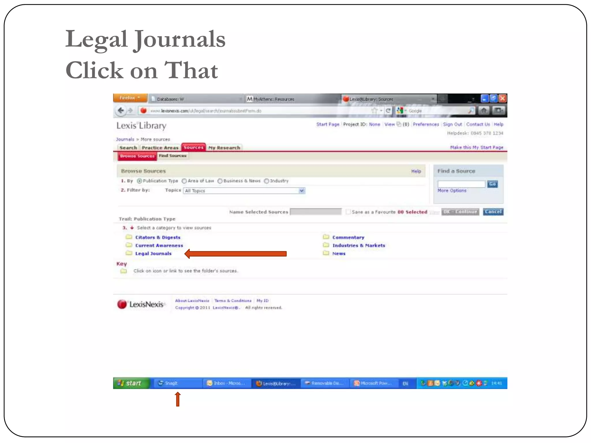 Legal Journals
Click on That
 