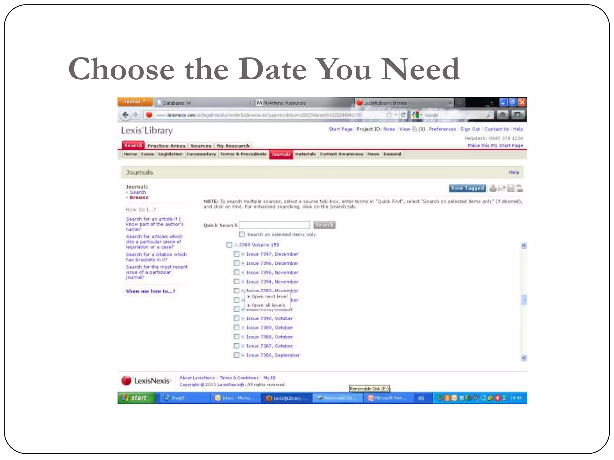 Choose the Date You Need
 
