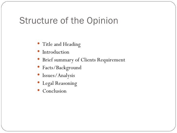 Legal opinion