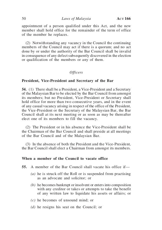 Malaysian Bar Council Vacancy
