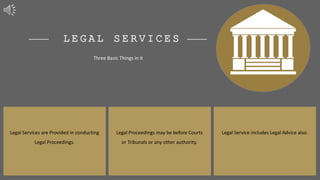 Legal Services are Provided in conducting
Legal Proceedings.
Legal Proceedings may be before Courts
or Tribunals or any ot...