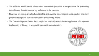 Computer Science Processor Law LEGAL PROTECTION OF INNOVATIVE USES OF COMPUTERS IN R & D.pptx