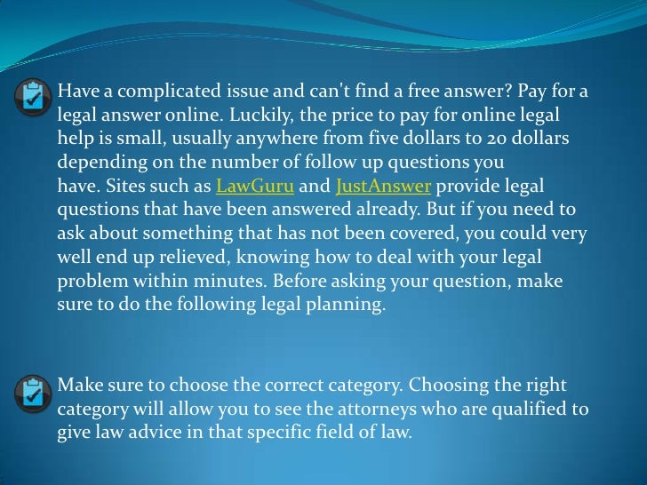Legal Questions Answered