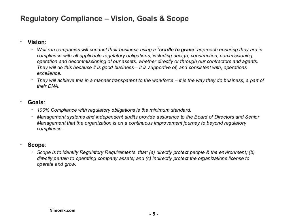 Legal Register / Compliance Obligations ISO 14001