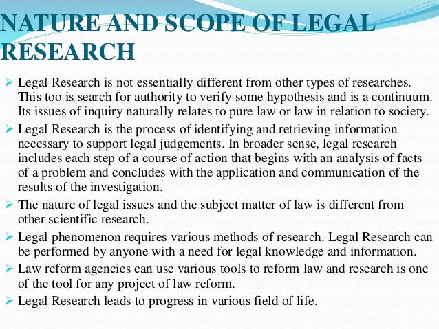 purpose of legal research