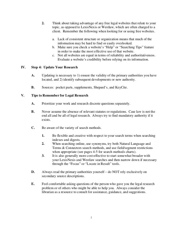 legal research question examples