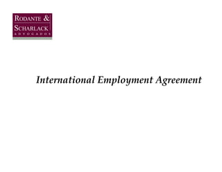 International Employment Agreement
 