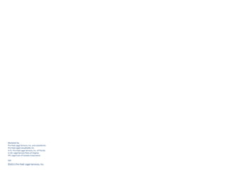 Marketed by:
Pre-Paid Legal Services, Inc. and subsidiaries
Pre-Paid Legal CasualtySM, Inc.
In FL: Pre-Paid Legal Services, Inc. of Florida
In VA: Legal Service Plans of Virginia
PPL Legal Care of Canada Corporation

EXP
©2011 Pre-Paid Legal Services, Inc.
 