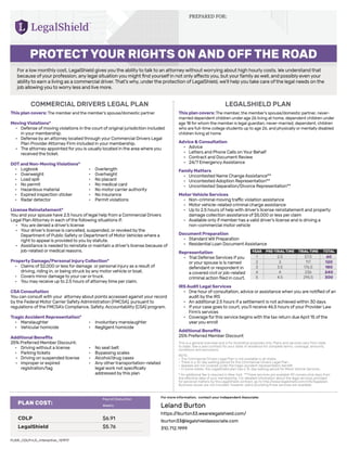 LegalShield Commercial Drivers and Personal Legal Plans