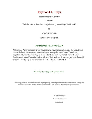 Raydocs Letter Legalshield Letter | DOC