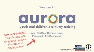 Welcome to
Wifi: Sheffield Diocese Guest
Password: Sheffieldguest1
 