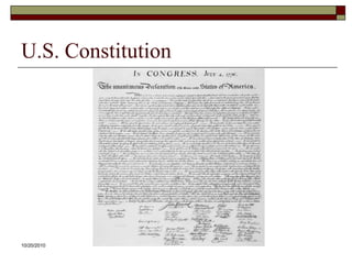 10/20/10U.S. Constitution