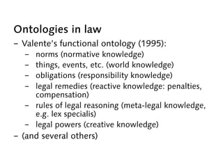 Introduction to Legal Technology, lecture 2 (2015)