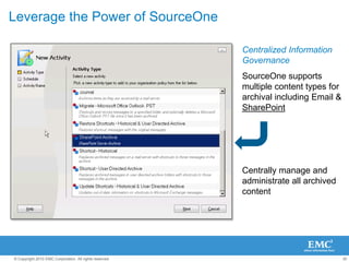 The Operational ValueTo scale to 100s of millions of documents customers need to distribute the data across several databases and sites – or  “move” the dataEnhanced scalabilityImproved performanceShorter backupFor Microsoft SharePoint