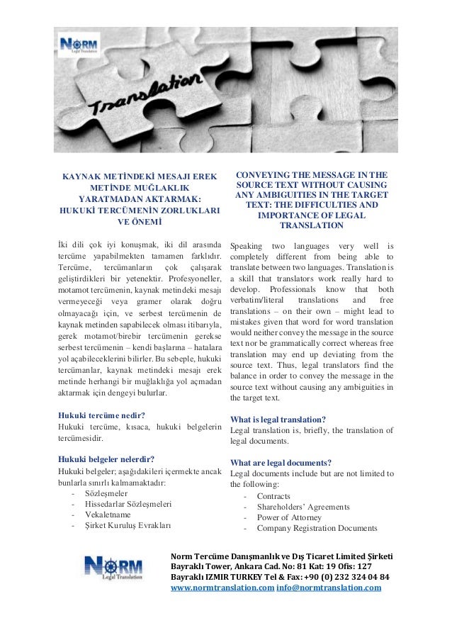 Hukuki Tercume Nedir What Is Legal Translation