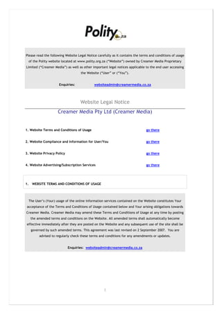 Legal Web Site
