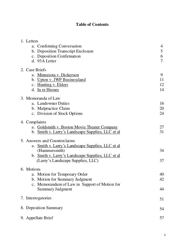 Legal Writing Portfolio