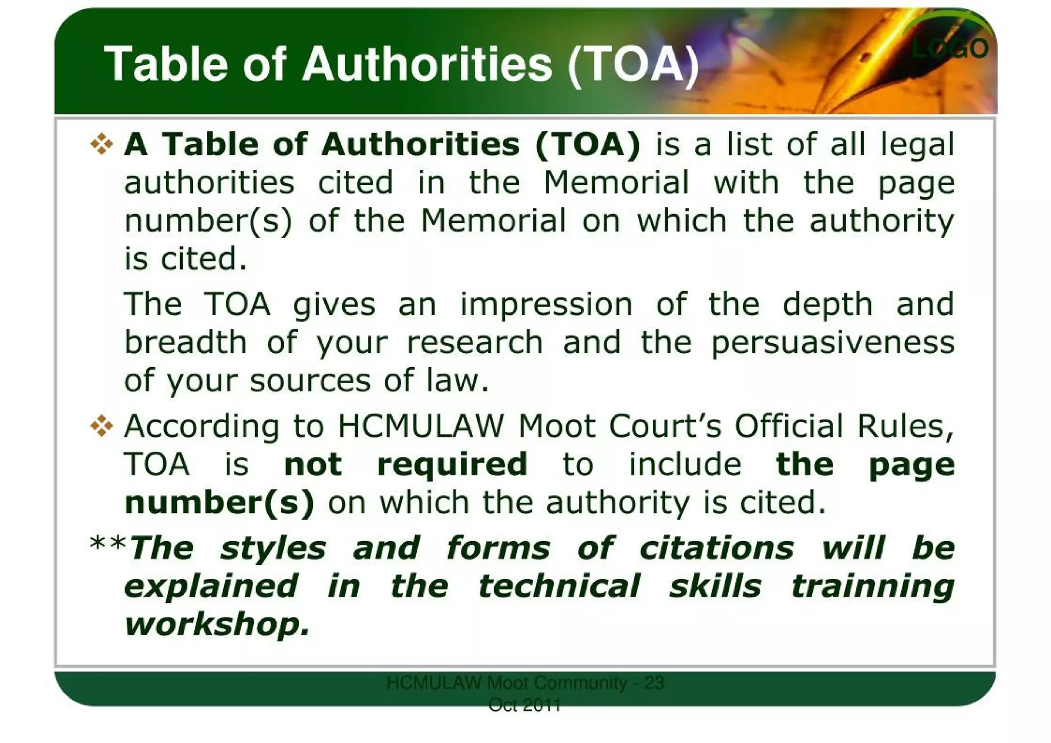 LEGAL WRITING SKILLS