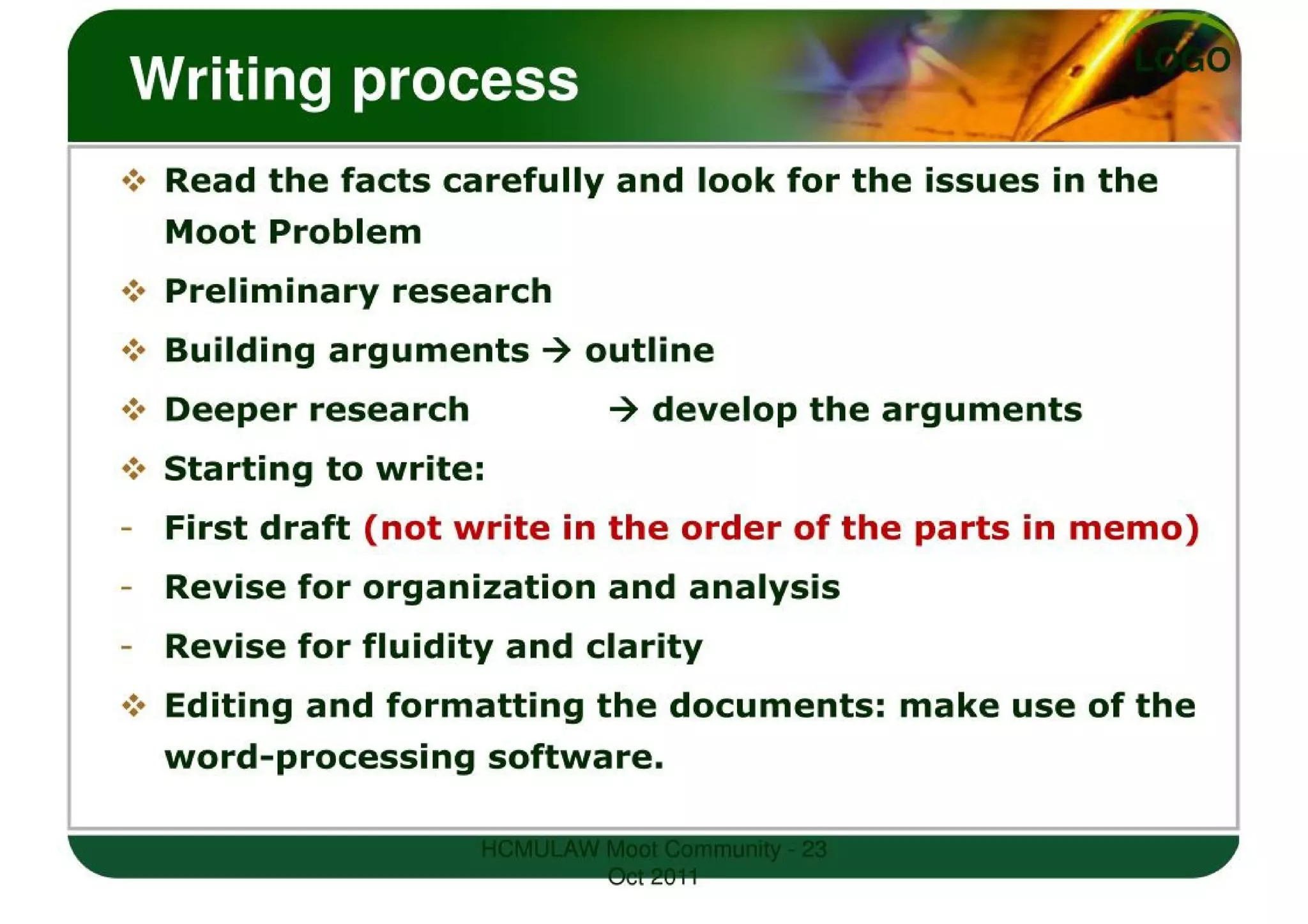 LEGAL WRITING SKILLS