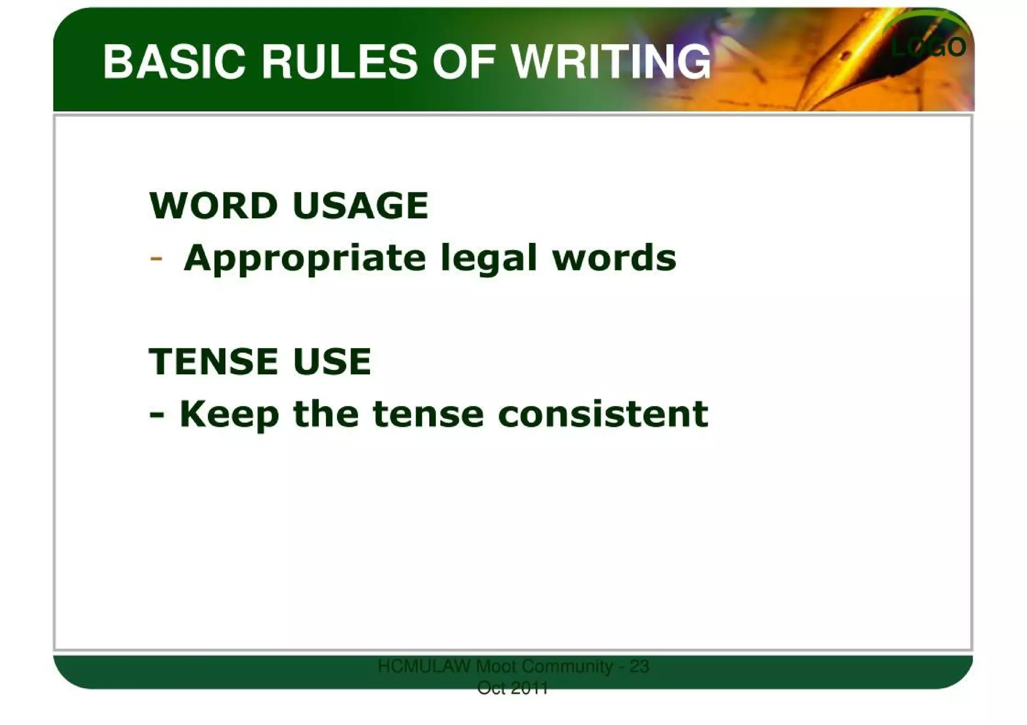 LEGAL WRITING SKILLS