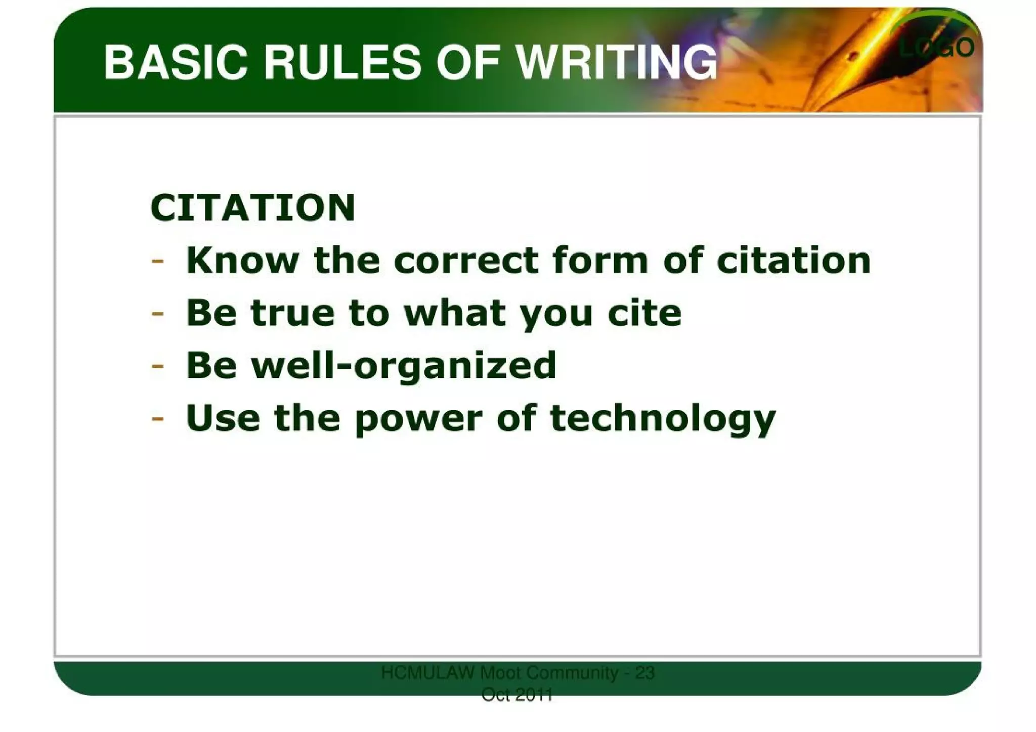 LEGAL WRITING SKILLS