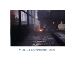 Operazione di caricamento del carbon fossile
 