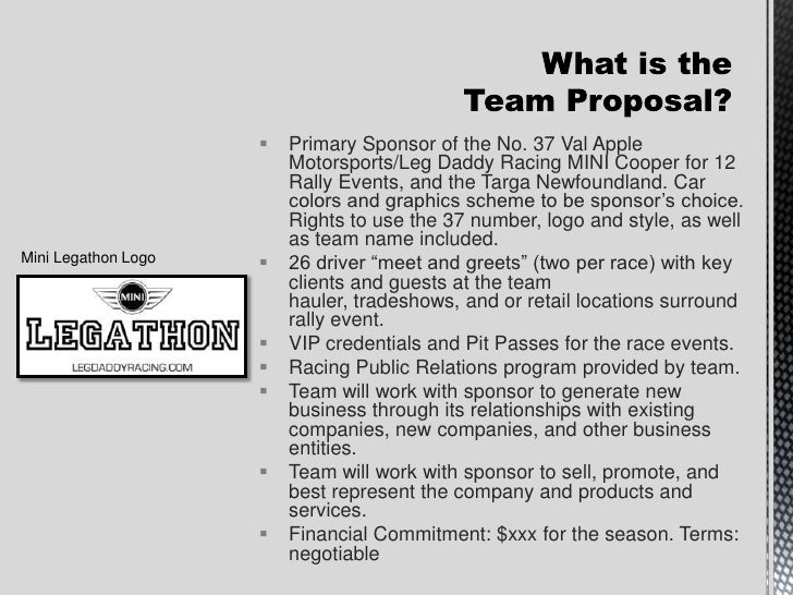leg daddy racing sponsorship proposal racing sponsorship proposal