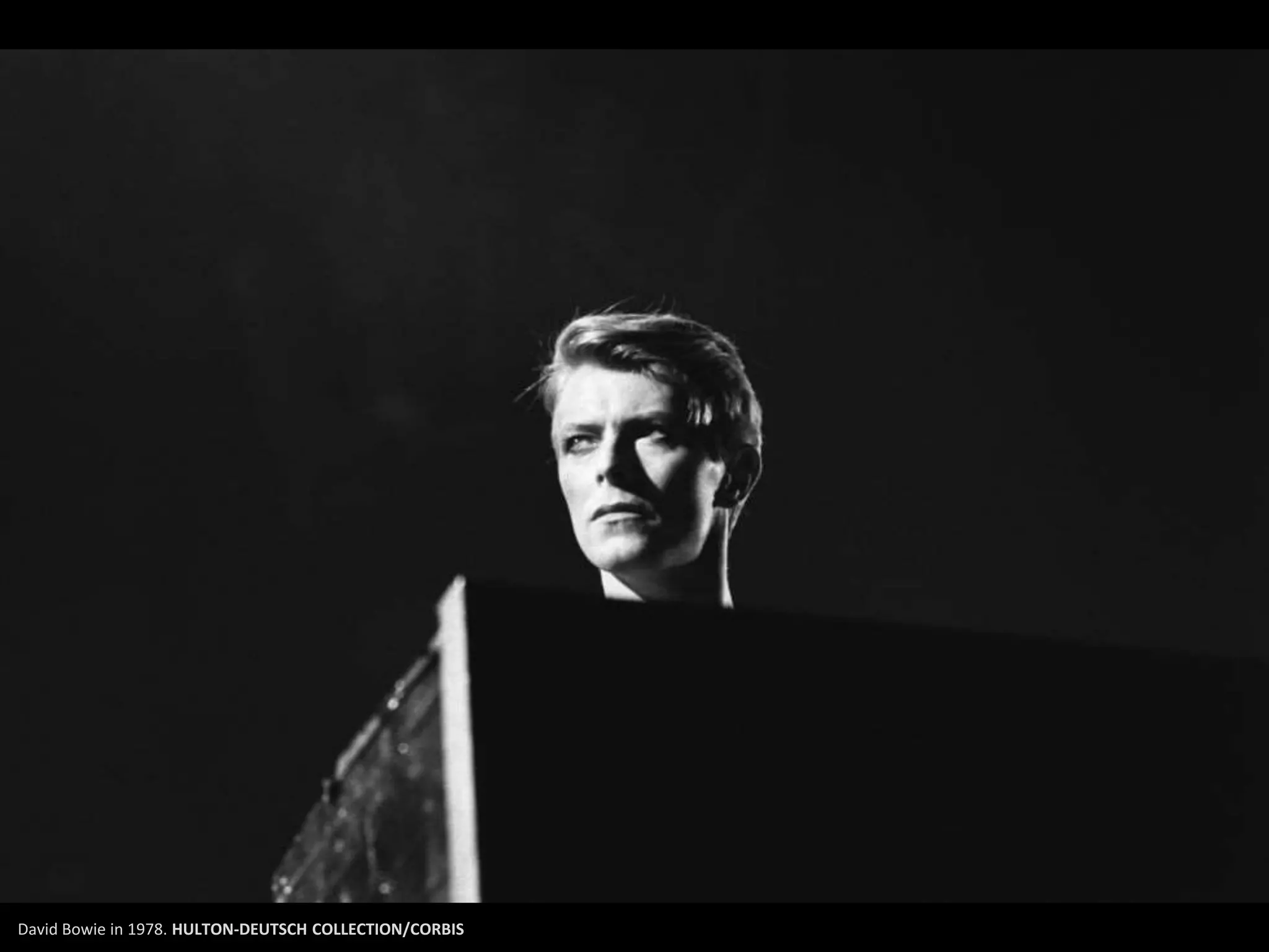 David Bowie in 1978. HULTON-DEUTSCH COLLECTION/CORBIS
 
