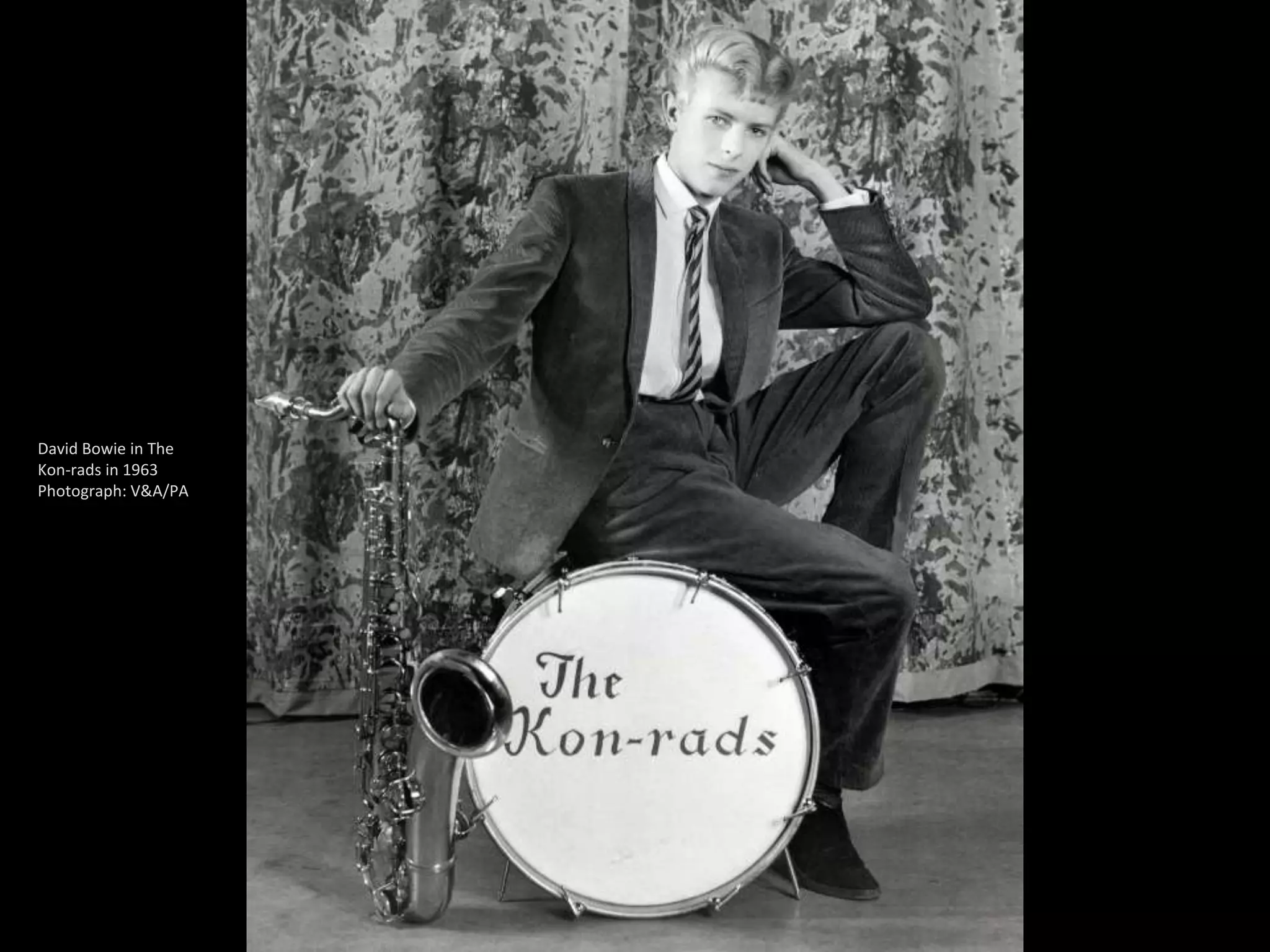 David Bowie in The
Kon-rads in 1963
Photograph: V&A/PA
 