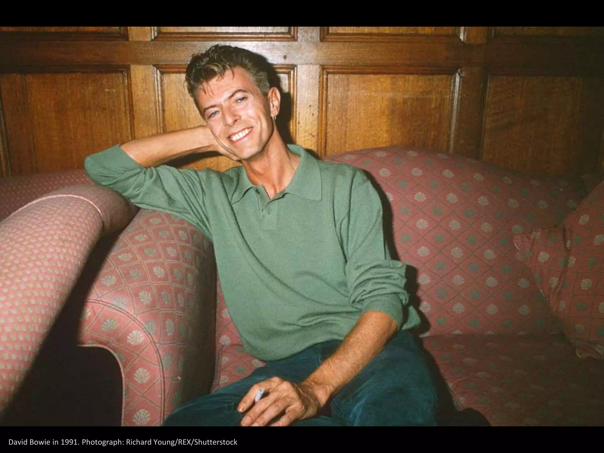 David Bowie in 1991. Photograph: Richard Young/REX/Shutterstock
 