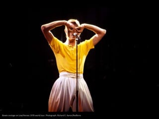Bowie onstage on Low/Heroes 1978 world tour. Photograph: Richard E. Aaron/Redferns
 