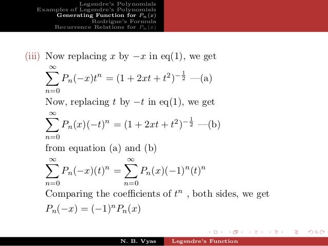 Legendre Function