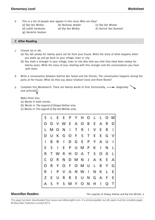 Legends of-sleepy-hollow-worksheet