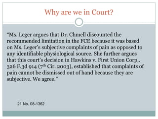 Why are we in Court?“The correct standard of review to be applied in this case is the arbitrary-and-capricious standard”.Tate v. Long Term Disability Plan for Salaried Employees of Champion Int’l Corp. #506, 545 F.3d 555, 559 (7th Cir. 2008)15 No. 08-1362