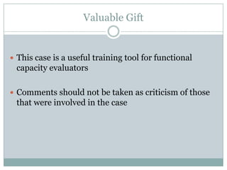 Mr. Rappa’s FCEIn his recommendations, Rappa wrote: It is recommended that clinical and/or vocational decisions be made with the results of this report taken into consideration. Avoid full/partial squat lifting.Limit carrying for any distance.7 No. 08-1362