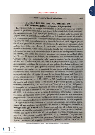 95CASO 6: DIRITTO PENALE
Tratto dal manuale di diritto penale “I reati contro le persone” di Cocco, Ambrosetti
 