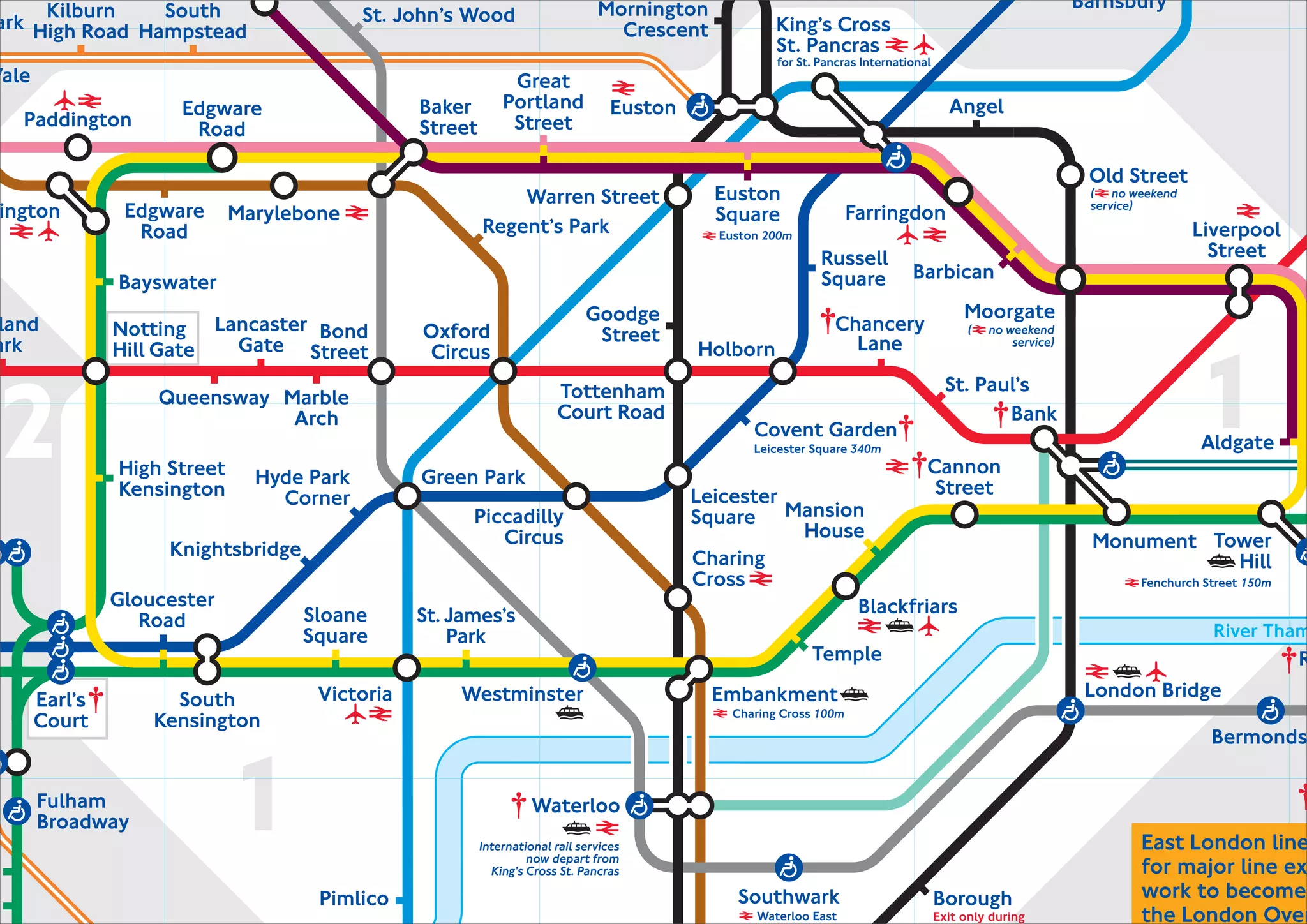 1
1
2
200m
150m
100m
340m
( no weekend
service)
( no weekend
service)
International rail services
now depart from
King’s Cross St. Pancras
 