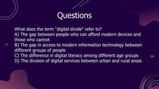 Understanding the Digital Divide: Legal, Ethical, and Societal ...