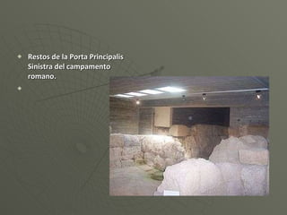 Restos de la Porta Principalis Sinistra del campamento romano. 