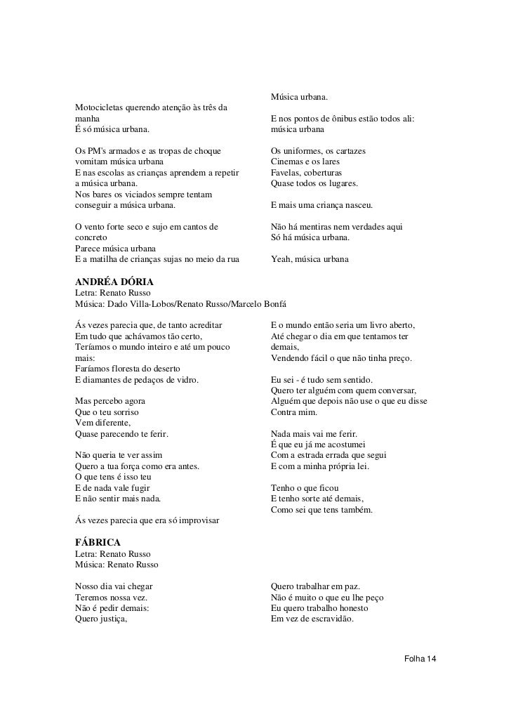 Letra Da Musica Mais Uma Vez Legião Urbana