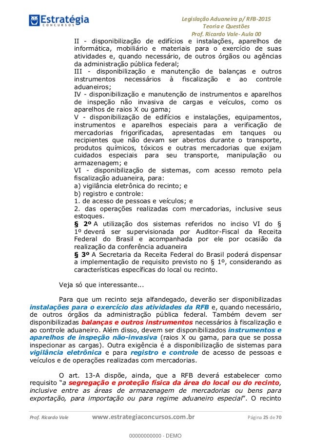 Legislacao Aduaneira para Concurso Receita Federal 2015