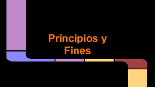 Principios y 
Fines 
 