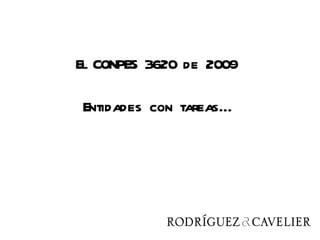 El CONPES 3620 de 2009

Entidades con tareas…
 