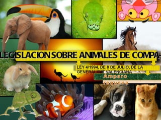LEGISLACION SOBRE ANIMALES DE COMPAÑIA 