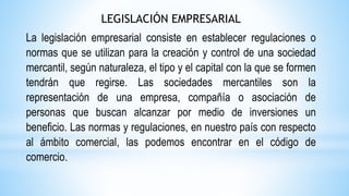 LEGISLACION EMPRESARIAL PARA INSTITUTO.pptx