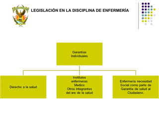 LEGISLACIÓN EN LA DISCIPLINA DE ENFERMERÍA
 