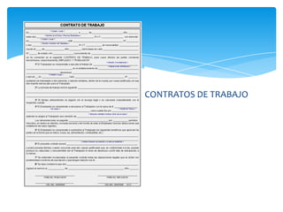 CONTRATOS DE TRABAJO

 
