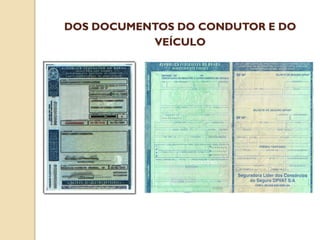 DOS DOCUMENTOS DO CONDUTOR E DO
VEÍCULO
 