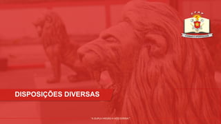 "A DUPLA MISSÃO A NÓS ESPERA!"
DISPOSIÇÕES DIVERSAS
"A DUPLA MISSÃO A NÓS ESPERA!"
 