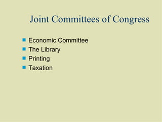 Joint Committees of Congress Economic Committee The Library Printing Taxation 
